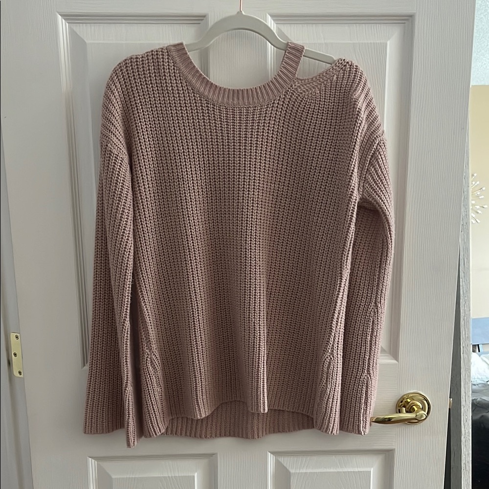 Cozy Knit Sweater in Blush Pink